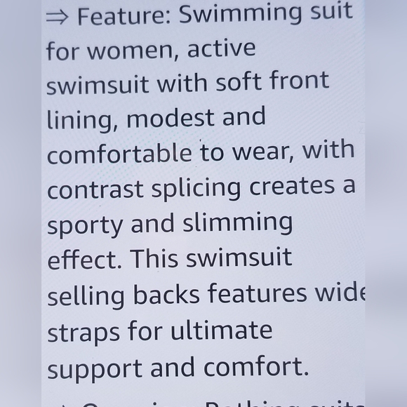 NWOT LATTICE BACK SUPPORT ATHLETIC MODEST SWIM BATHING SUIT SIZE LARGE BLACK - Picture 10 of 12